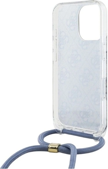 Etui Guess Crossbody Cord 4G Print do Apple iPhone 16 Pro Blue (GUHCP16LHC4SEB) - obraz 6