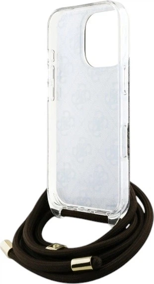 Etui Guess Crossbody Cord 4G Print do Apple iPhone 16 Pro Brown (GUHCP16LHC4SEW) - obraz 6