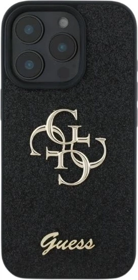 Etui Guess Fixed Glitter Big 4G do Apple iPhone 16 Pro Black (GUHCP16LHG4SGK) - obraz 2