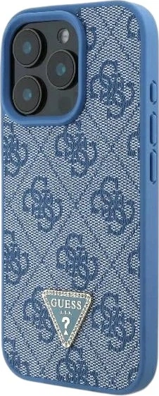 Etui Guess Leather Metal Logo Strass Crossbody do Apple iPhone 16 Pro Blue (GUHCP16LP4TDSCPB) - obraz 3