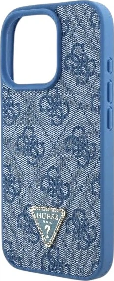Etui Guess Leather Metal Logo Strass Crossbody do Apple iPhone 16 Pro Blue (GUHCP16LP4TDSCPB) - obraz 6