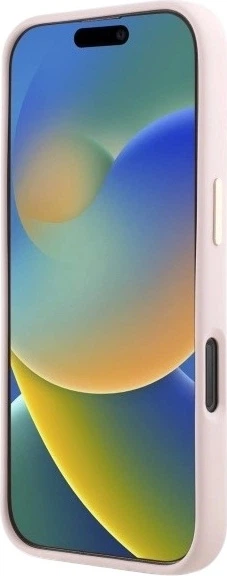 Etui Guess Silicone Script Metal Logo & Frame do Apple iPhone 16 Pro Pink (GUHCP16LSMBSLP) - obraz 5