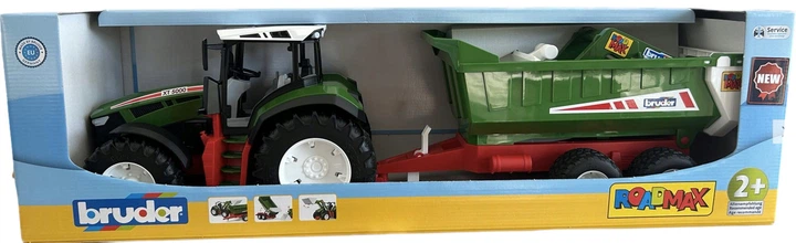 Набір іграшковий Bruder Трактор Roadmax з навантажувачем та причепом 3452 (4001702034528) - зображення 2