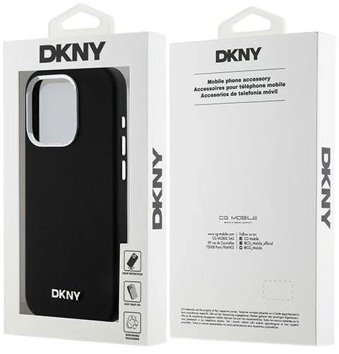 Etui DKNY Liquid Silicone Small Metal Logo MagSafe do Apple iPhone 14 Pro Black (3666339265694) - obraz 8