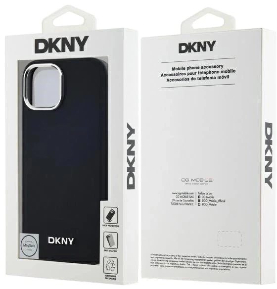 Etui DKNY Plain Logo MagSafe do Apple iPhone 14 Black (3666339260071) - obraz 8