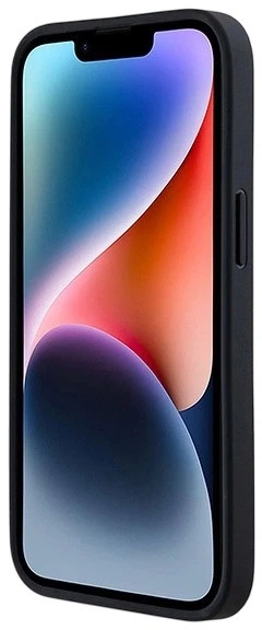 Etui DKNY Leather Monogram Pattern Metal Logo MagSafe do Apple iPhone 15 / 14 / 13 Black (3666339261412) - obraz 7