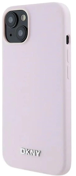Etui DKNY Liquid Silicone Small Metal Logo MagSafe do Apple iPhone 14 / 15 / 13 Pink (3666339265816) - obraz 2