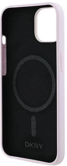 Etui DKNY Liquid Silicone Small Metal Logo MagSafe do Apple iPhone 14 / 15 / 13 Pink (3666339265816) - obraz 6