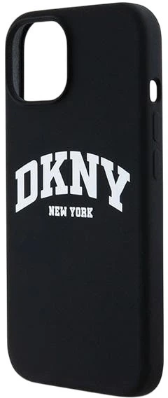 Etui DKNY Liquid Silicone White Printed Logo MagSafe do Apple iPhone 14 / 15 / 13 Black (3666339266653) - obraz 5