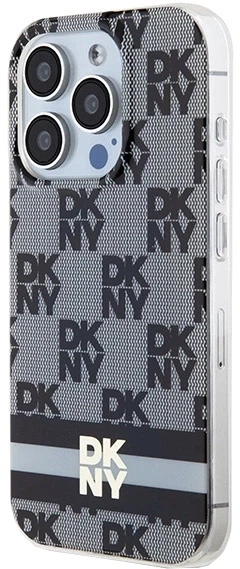 Etui DKNY IML Checkered Mono Pattern & Printed Stripes MagSafe do Apple iPhone 14 Pro Max Black (3666339269340) - obraz 2