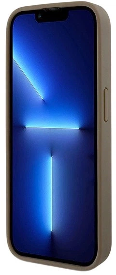 Etui DKNY Leather Pattern Metal Logo MagSafe do Apple iPhone 14 Pro Max Brown (3666339261788) - obraz 7