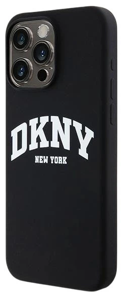 Etui DKNY Liquid Silicone White Printed Logo MagSafe do Apple iPhone 14 Pro Max Black (3666339266684) - obraz 2