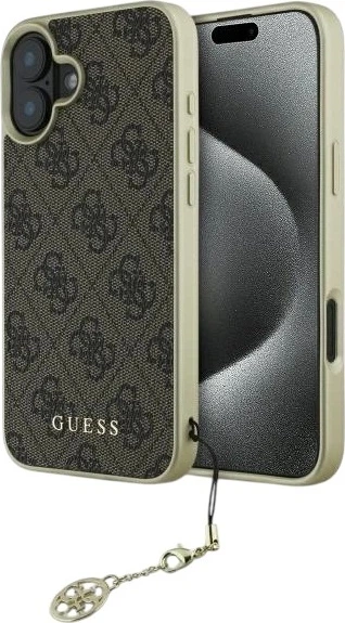 Панель Guess 4G Charms Collection для Apple iPhone 16 Plus Brown (GUHCP16MGF4GBR) - зображення 1