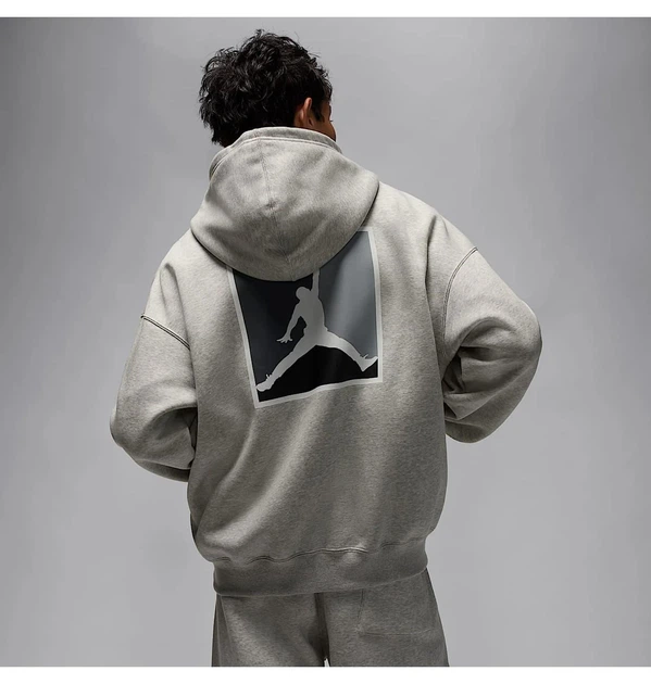 Худи мужское Jordan Brooklyn Fleece Sweatshirt Gray L Серый HV0544-050 - Фото 2 Худи мужское Jordan Brooklyn Fleece Sweatshirt Gray L Серый HV0544-050 - изображение 2