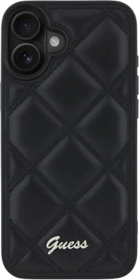 Панель Guess Quilted Metal Logo для Apple iPhone 16 Plus Black (GUHCP16MPSQSQSK) - зображення 2