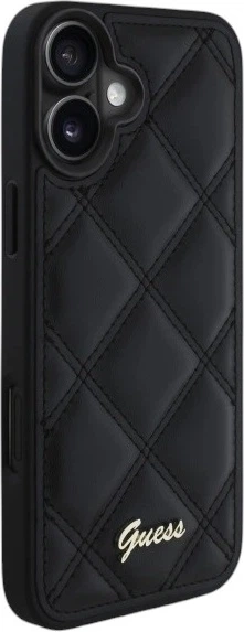 Панель Guess Quilted Metal Logo для Apple iPhone 16 Plus Black (GUHCP16MPSQSQSK) - зображення 4