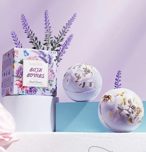 Бомбочки для ванни Sadoer Bath Bombs Заспокійлива 100 гр - Фото 2 Бомбочки для ванни Sadoer Bath Bombs Заспокійлива 100 гр - изображение 2