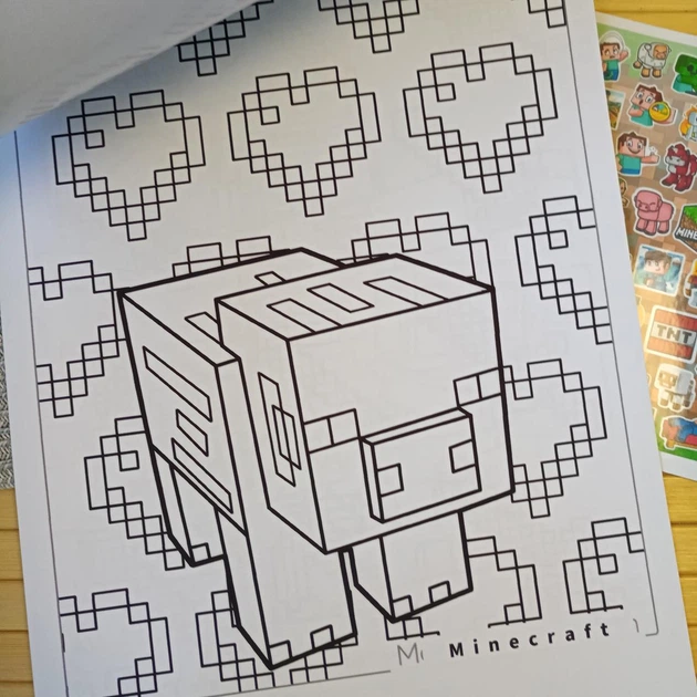 Раскраска Minecraft Майнкрафт А4 код 25355 - Фото 2 Раскраска Minecraft Майнкрафт А4 код 25355 - изображение 2