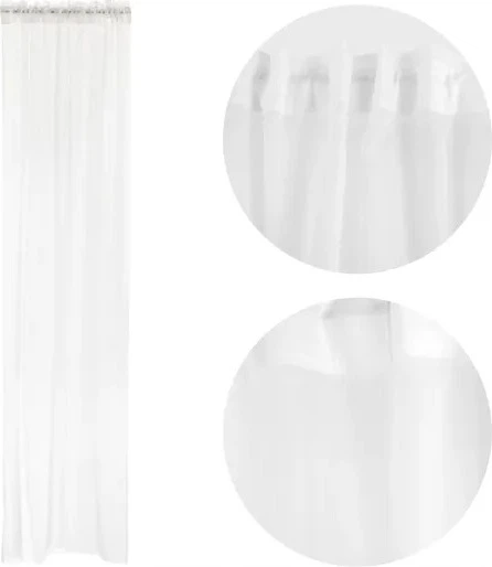 Фіранка Homla B2 Essentials Swiss з тасьмою біла 140 x 250 см (5906496717772) - зображення 2