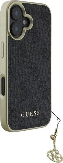 Etui Guess 4G Charms Collection do Apple iPhone 16 Black (GUHCP16SGF4GGR) - obraz 4
