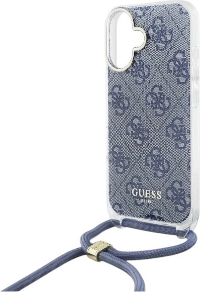 Etui Guess Crossbody Cord 4G Print do Apple iPhone 16 Blue (GUHCP16SHC4SEB) - obraz 5