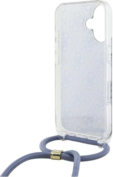 Etui Guess Crossbody Cord 4G Print do Apple iPhone 16 Blue (GUHCP16SHC4SEB) - obraz 6