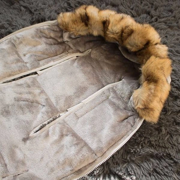 Конверт Springos SB0005 4 в 1 з хутром для коляски санок гондоли 90 см Світло сірий (5903021932686) - зображення 2