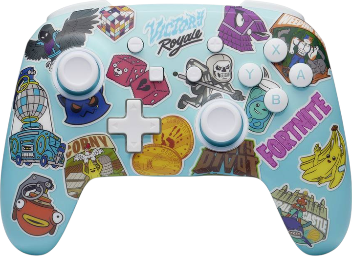 Kontroler PowerA Enhanced Wireless Controller for Nintendo Switch Fortnite Sticker Mania (NSGP0290-01) - obraz 1