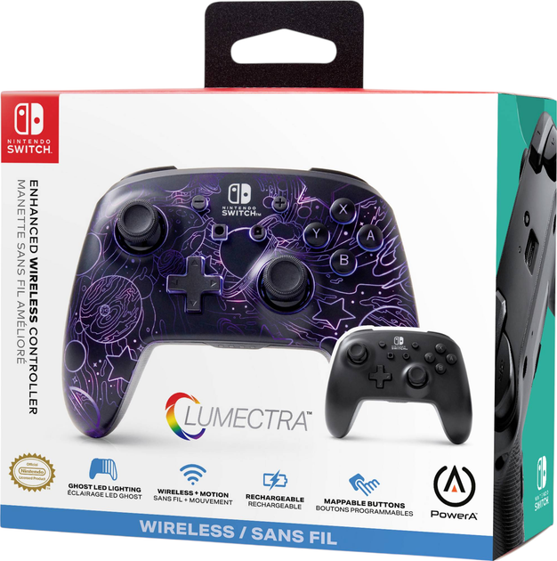Kontroler PowerA Enhanced Wireless Controller for Nintendo Switch with Lumectra Galactic Vortex (NSGP0349-01) - obraz 8