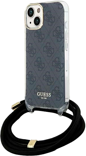 Etui Guess Crossbody Cord 4G Print do Apple iPhone 13/14/15 Black (3666339147921) - obraz 2