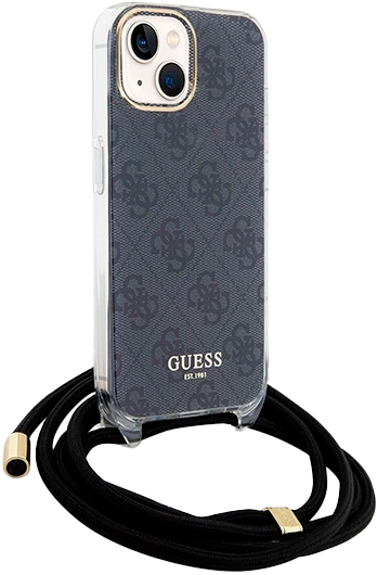 Etui Guess Crossbody Cord 4G Print do Apple iPhone 13/14/15 Black (3666339147921) - obraz 4