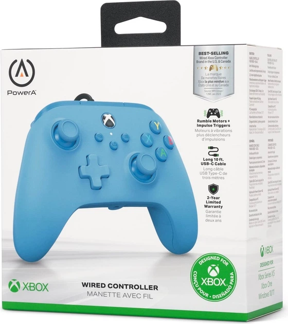 Kontroler PowerA Wired Controller for Xbox Series X|S Blue (1519367-01) - obraz 9