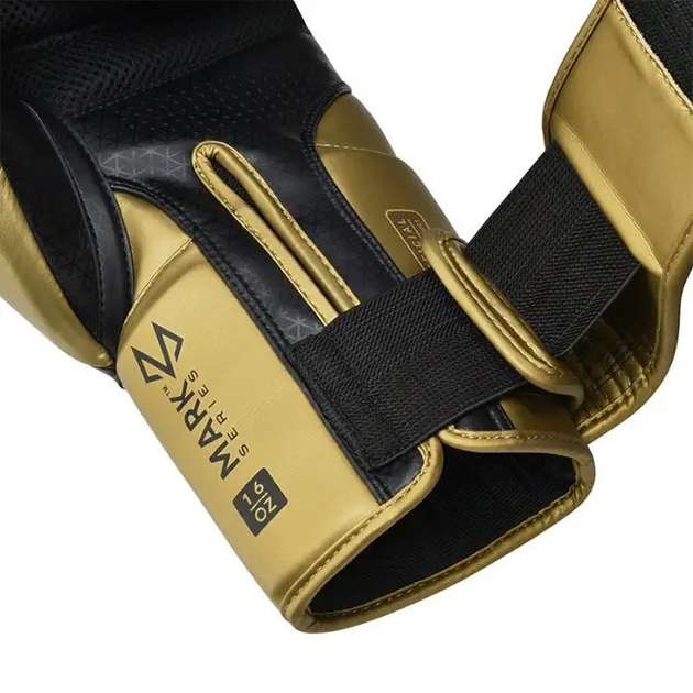 Рукавички боксерські з капою RDX MARK PRO SPARRING TRI LIRA 2 розмір 10 унцій, чорно-золотисті - Фото 8 Рукавички боксерські з капою RDX MARK PRO SPARRING TRI LIRA 2 розмір 10 унцій, чорно-золотисті - изображение 8