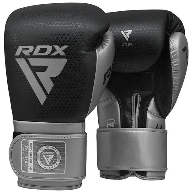 Рукавички боксерські з капою RDX MARK PRO SPARRING TRI LIRA 2 розмір 14 унцій, чорно-сріблястий - Фото 2 Рукавички боксерські з капою RDX MARK PRO SPARRING TRI LIRA 2 розмір 14 унцій, чорно-сріблястий - изображение 2