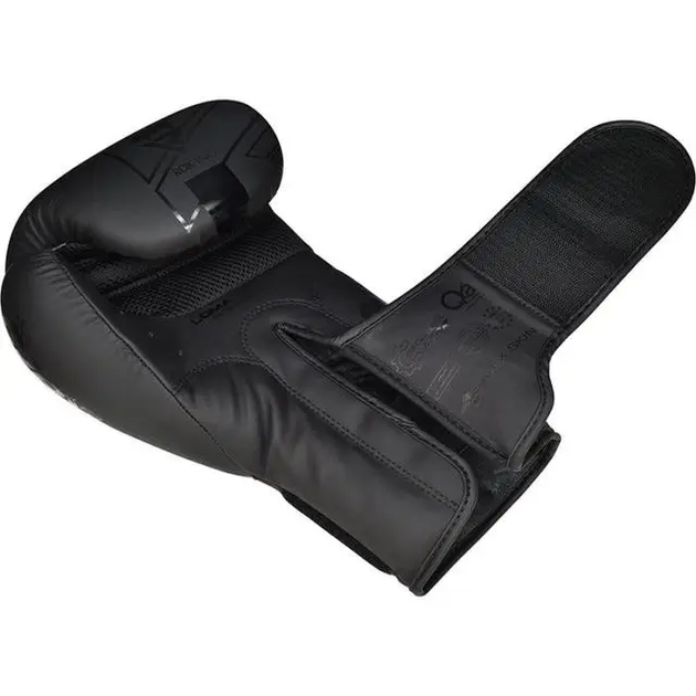 Рукавички боксерські з капою RDX F6 Kara Matte розмір 6 унцій, чорні - Фото 3 Рукавички боксерські з капою RDX F6 Kara Matte розмір 6 унцій, чорні - изображение 3