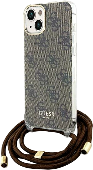 Etui Guess Crossbody Cord 4G Print do Apple iPhone 13/14/15 Brown (3666339148065) - obraz 2