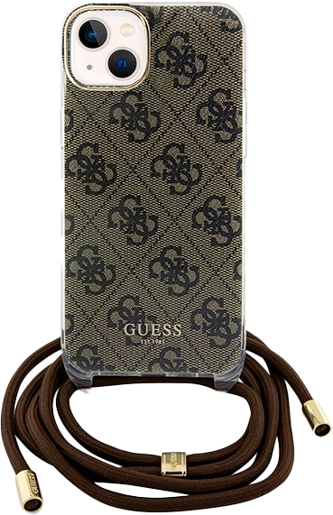 Etui Guess Crossbody Cord 4G Print do Apple iPhone 13/14/15 Brown (3666339148065) - obraz 3