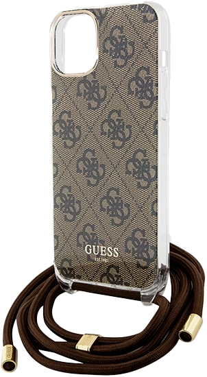 Etui Guess Crossbody Cord 4G Print do Apple iPhone 13/14/15 Brown (3666339148065) - obraz 5
