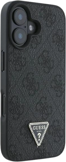 Панель Guess Leather Metal Logo Strass Crossbody для Apple iPhone 16 Black (GUHCP16SP4TDSCPK) - зображення 4