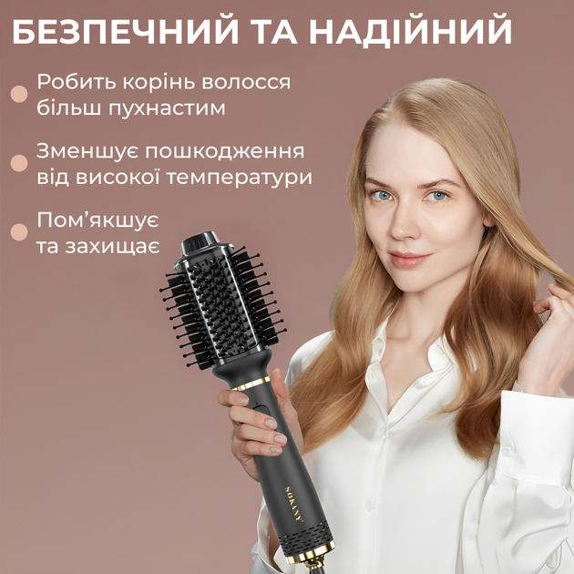Фен-щітка для волосся з холодним обдувом, чорний(SK1922)(Sokany) - Фото 3 Фен-щітка для волосся з холодним обдувом, чорний(SK1922)(Sokany) - изображение 3