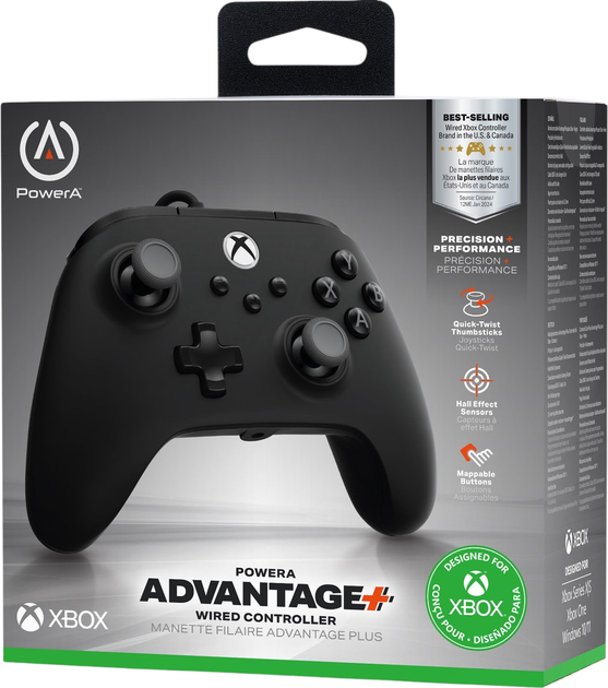 Kontroler PowerA Advantage Plus Wired Controller for Xbox Series X|S Black (XBGP0439-01) - obraz 8