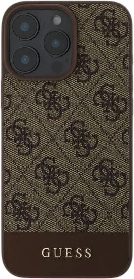Etui Guess 4G Bottom Stripe do Apple iPhone 16 Pro Max Brown (GUHCP16XG4GLBR) - obraz 2