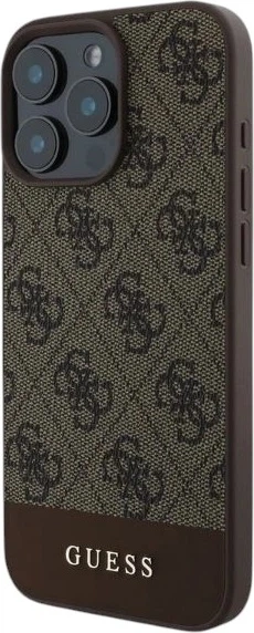 Etui Guess 4G Bottom Stripe do Apple iPhone 16 Pro Max Brown (GUHCP16XG4GLBR) - obraz 3