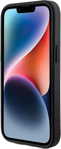 Etui plecki Guess Glitter Script Big 4G do Apple iPhone 13/14/15 Black (3666339147365) - obraz 5