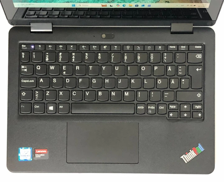 Нетбук-трансформер Lenovo ThinkPad Yoga 11e G6 / 11.6" (1366x768) IPS Touch / Intel Core M3-8100Y (2 (4) ядра по 1.1 - 3.4 GHz) / 8 GB DDR3 / 256 GB SSD / Intel UHD Graphics 615 / WebCam / Win 11 Pro б/у - Фото 9 Нетбук-трансформер Lenovo ThinkPad Yoga 11e G6 / 11.6" (1366x768) IPS Touch / Intel Core M3-8100Y (2 (4) ядра по 1.1 - 3.4 GHz) / 8 GB DDR3 / 256 GB SSD / Intel UHD Graphics 615 / WebCam / Win 11 Pro б/у - изображение 9