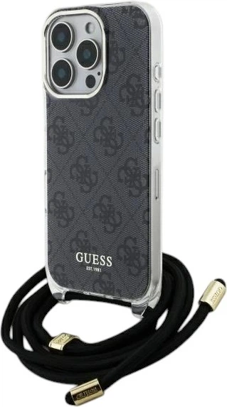 Панель Guess Crossbody Cord 4G Print для Apple iPhone 16 Pro Max Black (GUHCP16XHC4SEK) - зображення 2