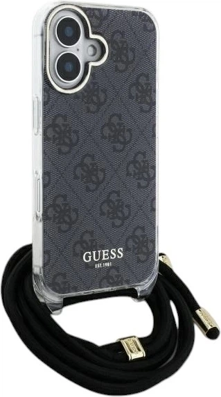 Панель Guess Crossbody Cord 4G Print для Apple iPhone 16 Pro Max Black (GUHCP16XHC4SEK) - зображення 7