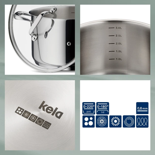 Каструля з кришкою Kela Flavoria 24 см 8 л (4025457101779) - зображення 7