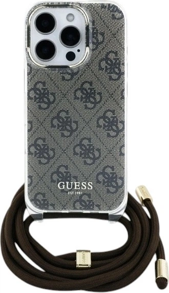 Панель Guess Crossbody Cord 4G Print для Apple iPhone 16 Pro Max Brown (GUHCP16XHC4SEW) - зображення 1