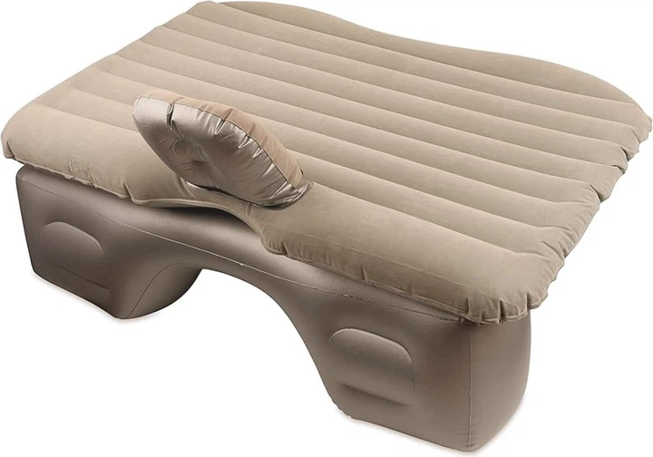 Materac samochodowy KIK z pompką 80 x 130 cm Beżowy (5903039707238) - obraz 2